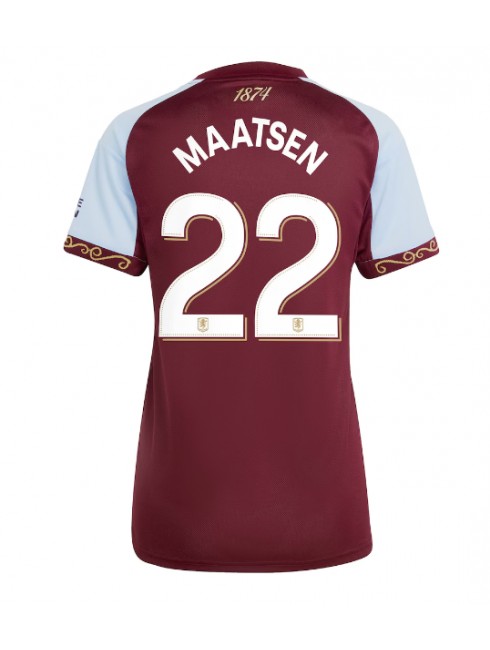 Aston Villa Ian Maatsen #22 Replika Hemmakläder Dam 2025-26 Kortärmad Aston Villa Ian Maatsen #22 Replika Hemmakläder Dam 2025-26 Kortärmad